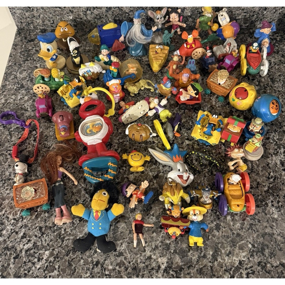 Vintage 50+ Piece Small Toy Lot; McDonald's, Burger King, And Others; See Desc.